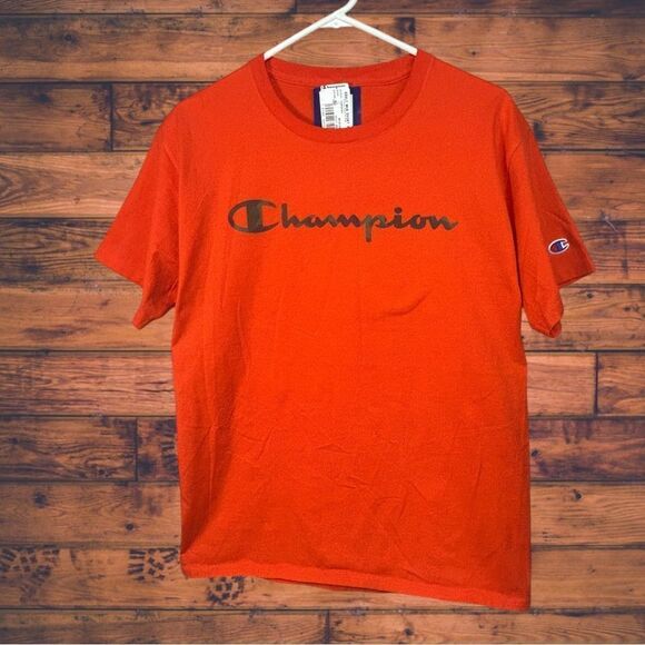 5 for $25🔥Champion Orange Short Sleeve T-Shirt Medium- New With Tags - Picture 1 of 7